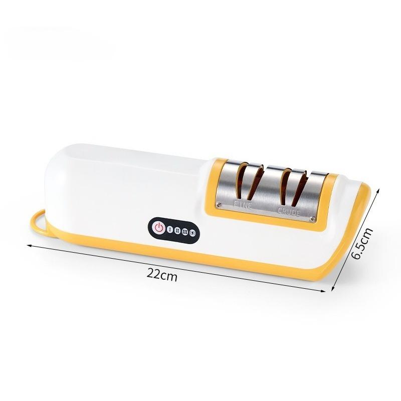 Electric Knife Sharpener,2026 New Automatic Kitchen Knife Sharpener with Safe Enclosed Sharpening Slots,Non-Slip Base,3-Speed 4-Stage System,(A3)