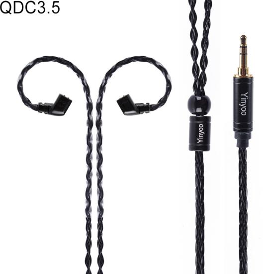 Yinyoo MMCX/2Pin/QDC 8-жильный посеребренный медный провод для наушников, обновленный кабель