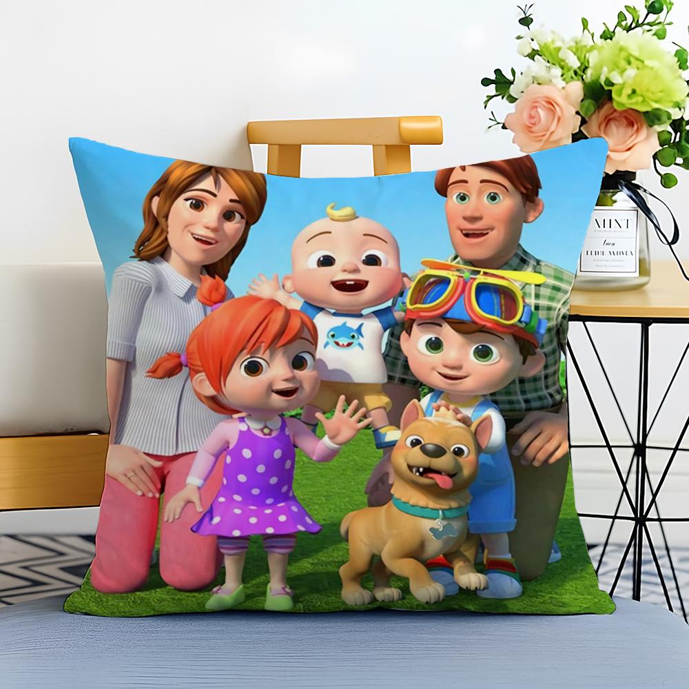 Cartoon Childrens Program Sofa Living Room Cushion Cover Washable Linen comfort Soft for Sofa Bed Cozy Home Room Decor