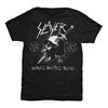 Slayer Unisex Adult World Painted Blood Dagger Skull T-Shirt