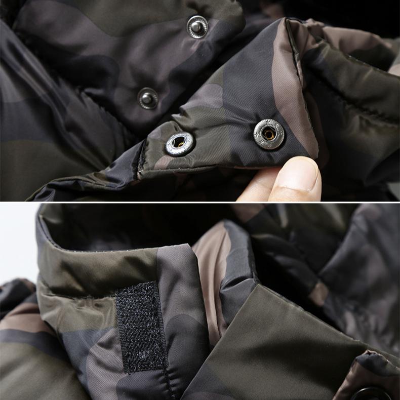 Plus Size Men Sleeveless Jacket Winter New Casual Hooded Cotton Padded Sleeveless Vest Man Warm Camouflage Sports Waistcoats