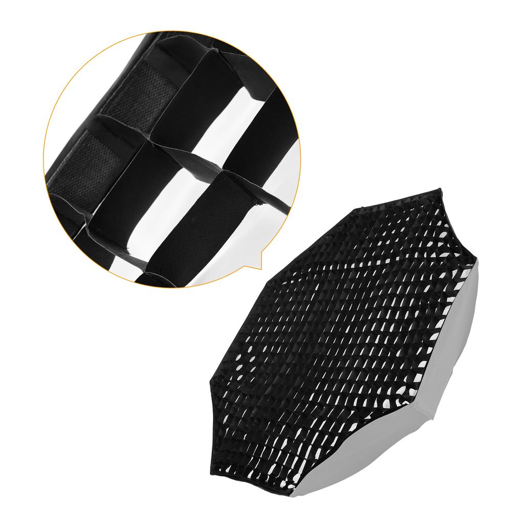 Восьмиугольная сетка для софтбокса для фотографии, 140 см/55 дюймов, черная сотовая сетка, отражатель для софтбокса, портрет