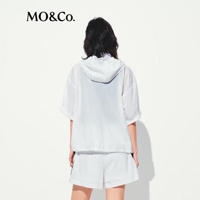 MO&Co. Women's UPF50+ Sun Protection Short Sleeve Hooded Jacket