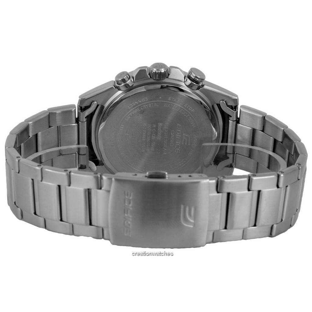 Casio Edifice Mobile Link Analog Solar EQB-1200D-1A EQB1200D-1 100M Men's Watch