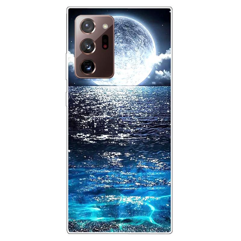 Мягкий чехол для Samsung Note 20 Ultra Чехол S20 FE TPU Принт Кошка Силиконовые чехлы для Samsung Galaxy Note20 M52 5G Funda Coque Прозрачный