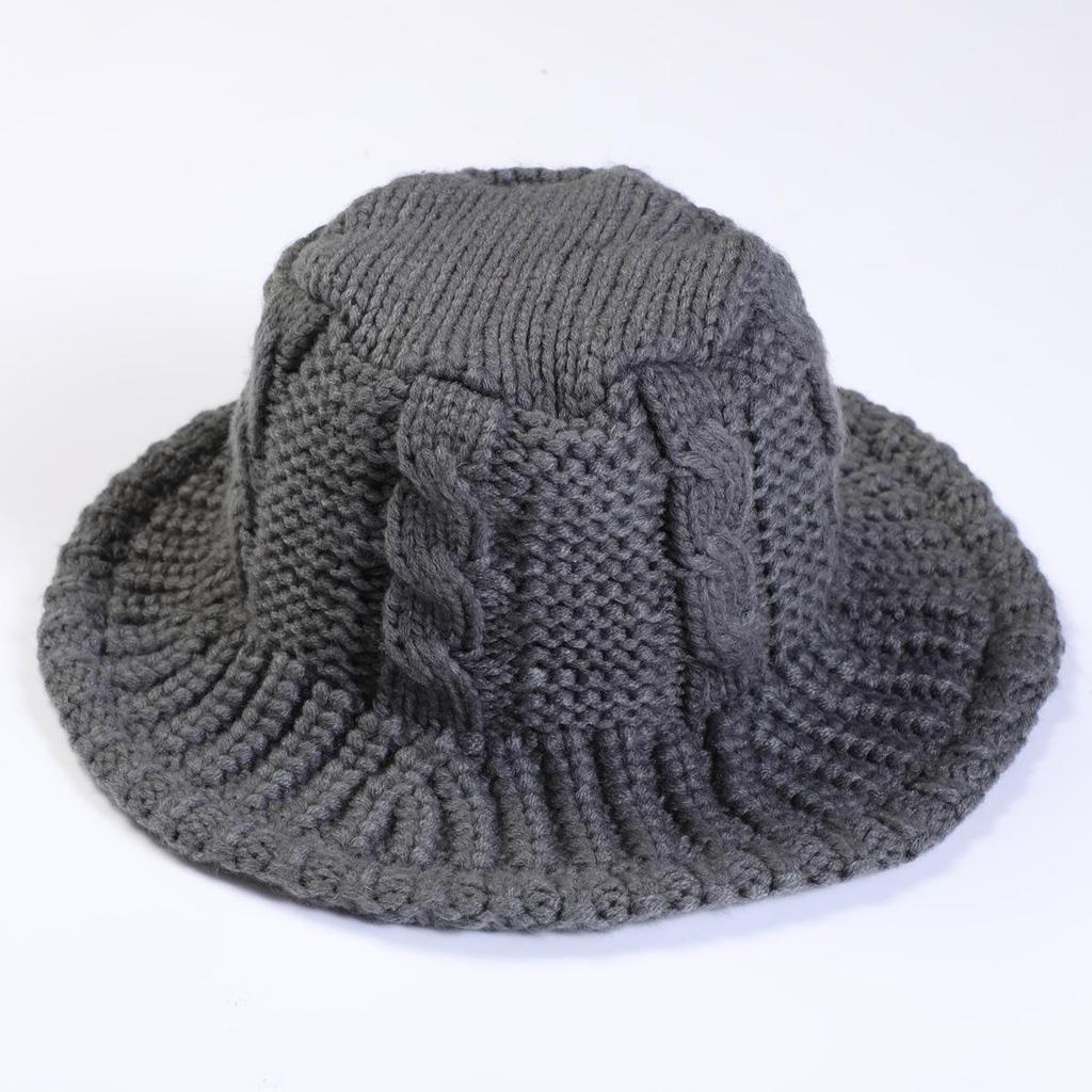 Женская осенне-зимняя шерстяная шляпа-горшок, студенческая вязаная теплая водонепроницаемая рыбацкая шапка