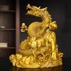 Brass Auspicious Dragon Ornament with Five Claws Golden Dragon Zodiac Dragon Home Decor Store Opening Gifts Handicrafts