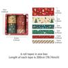 6rolls Merry Xmas Washi Tapes Set Gold Stamping Adhesive Masking Tape Christmas Decoration Stickers for Album Gift Packing