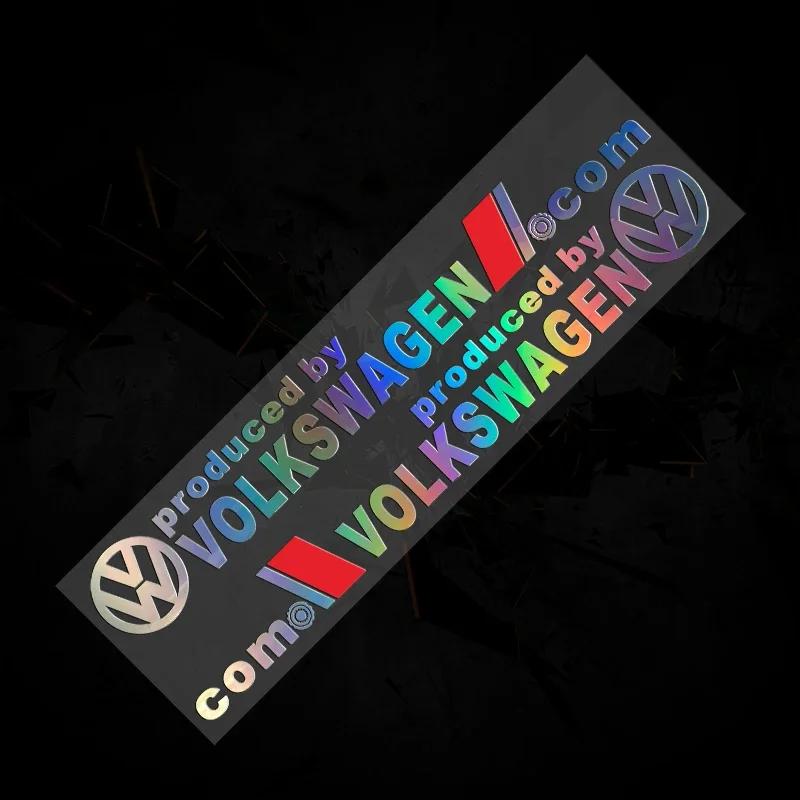 Для VOLKSWAGEN VW Светоотражающие Лазерные Наклейки на Лобовое Стекло Автомобиля Декали на Кузов для Volkswagen Passat Tiguan Bora Jetta CC Beetle Sc