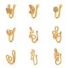 Non Perforated U-Shaped Nose Clip Copper Inlaid Zircon Star Shaped Heart Crown Nose Ring Nose Decoration Puncture Decoration