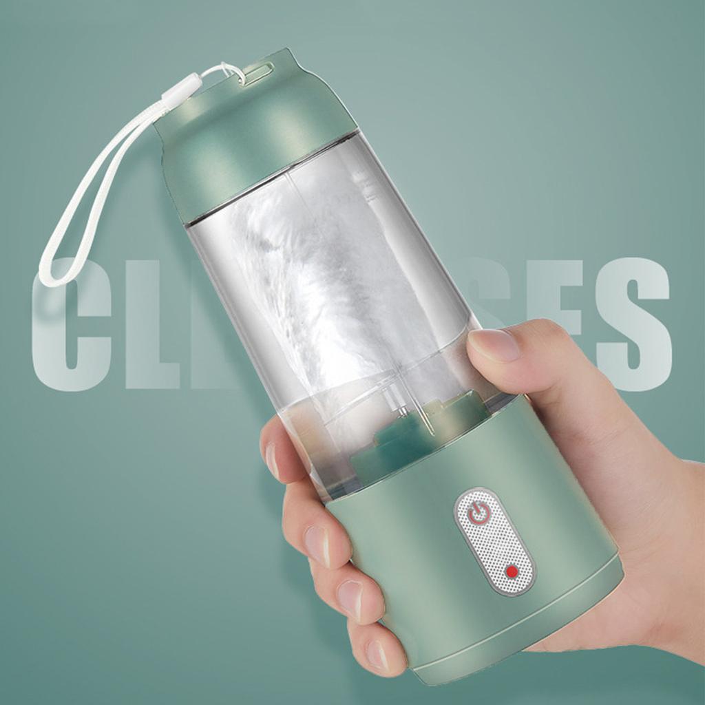 Портативная соковыжималка с аккумулятором USB, соковыжималка индивидуального размера для коктейлей и смузи, четыре лезвия, мощная режущая способность, мини-чашка соковыжималки для занятий спортом