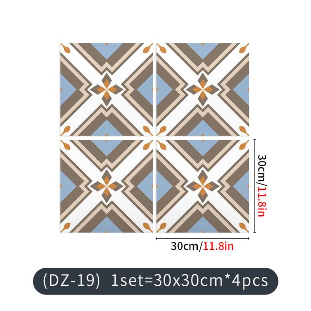 4 шт. современные самоклеящиеся квадратные нескользящие водонепроницаемые съемные наклейки из ПВХ для ванной комнаты и кухни, домашний декор, напольная плитка, наклейка 30X30 см