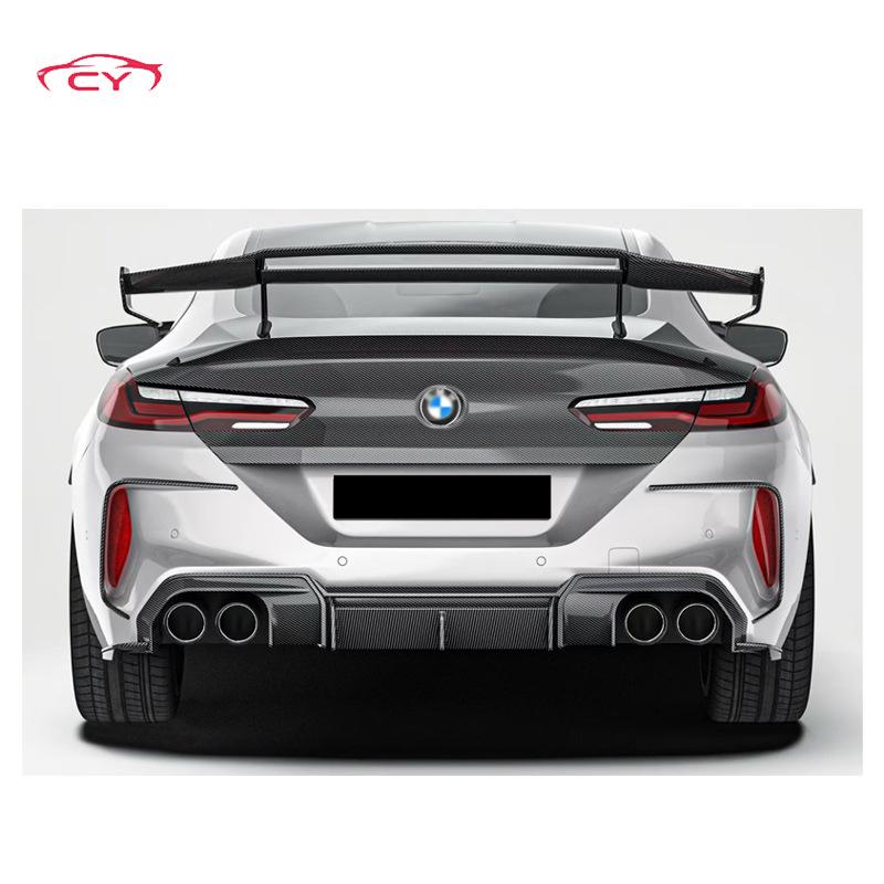 GT Style Dry Carbon Fiber Rear Spoiler for BMW 8 Series M8 F91 F92 F93