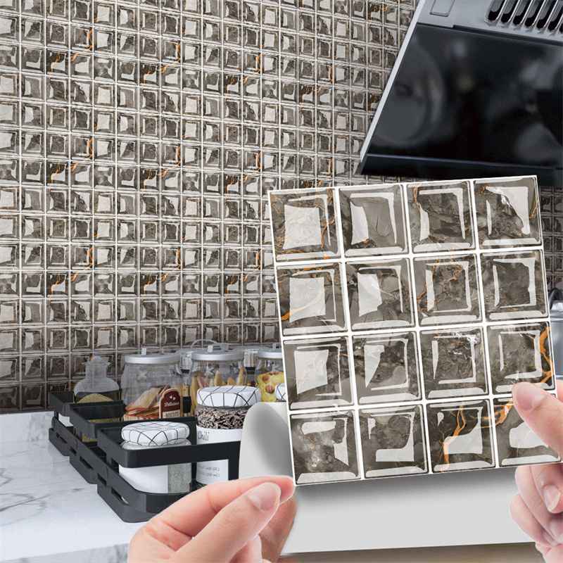 Наклейка на кристаллическую плитку, наклейка на пол, самоклеящаяся MSC105-124, 3D настенная наклейка с мозаикой, напольная наклейка, трансграничная стеклянная плитка Tilediy