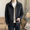 Men's Slim Woolen Lapel Jacket - Trendy Autumn Coat