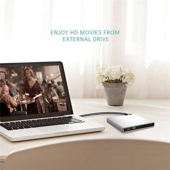 USB 2.0 Slim Writer/Burner/Rewriter/CD ROM External DVD Drive for PC Laptop