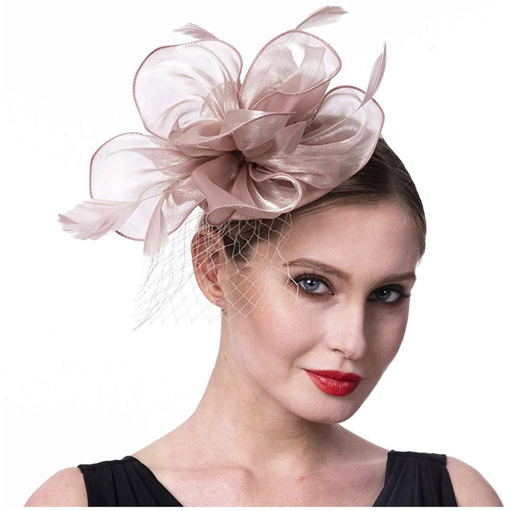 Женщины Девушки Сетка Чародеи Шляпа Коктейльная Вечеринка Оголовье Головной Убор Свадебная Шляпа