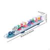 Electric Train Toy Sensory Colorful Interactive Fun Moving Gears Transparent 3D