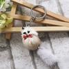 Decor Women Fur Ball Backpack Pom Accessories Car Keyring Keychain Key Chains Mink Fur Key Ring