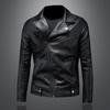 И Новый Стиль Мужская Двусторонняя Мотоциклетная Кожаная Куртка Верхняя Одежда Мода Приталенная Мужское Кожаное Пальто 8086