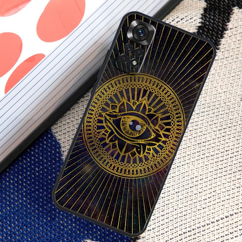 Pyramid Eye Symbol Case For Xiaomi Redmi Note 12 8 9 10 11 Pro 9S 10S 11S 8T Redmi 10 12C 9C 10A 10C Coque