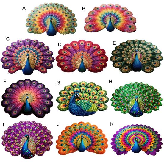 3D Peacock Pattern Plush Rug Non-Slip Backing Easy To Clean Various