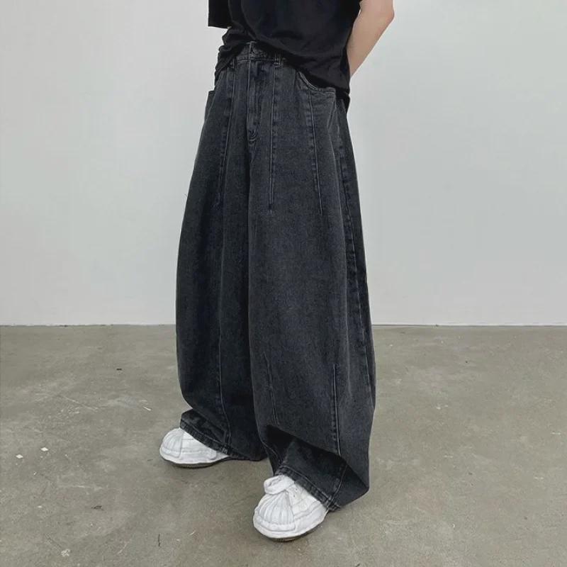 Мужские джинсы BJ Retro Washed Wide-Leg: Весна/Лето Свободные повседневные брюки в корейском стиле