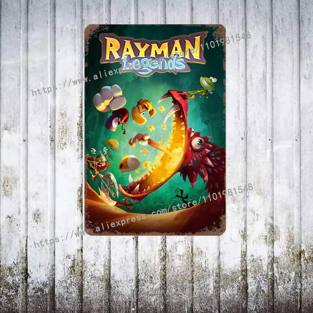 Rayman Legends Definitive Edition Постер Винтажная Жестяная Табличка Металлическая Табличка Декоративная Табличка для Паба Бара Мужской Пещеры Клуба Украшение Стен