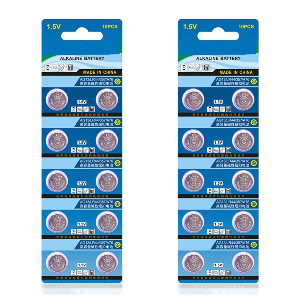 20/10Pieces LR44 AG13 Alkaline Coin Cell Batteries Button Cell Batteries for Watches Calculators Gadgets DIY Project