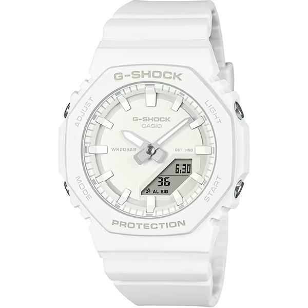 Casio Белые ударопрочные часы с водозащитой 20 АТМ для подарков Специальные G-SHOCK GMA-P2100-7AJF Женские