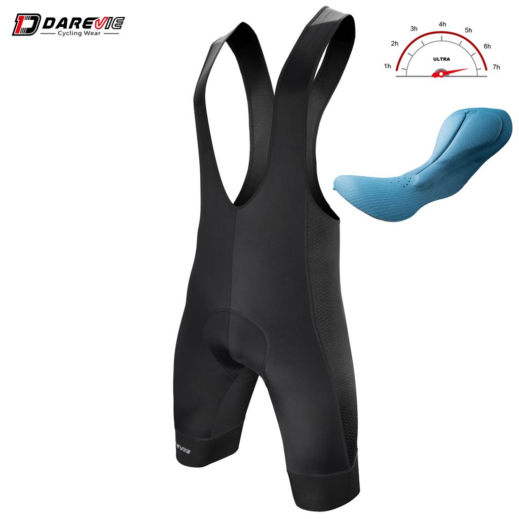 DAREVIE Cycling Bib Shorts Men Gel Pad 6H Ride Men's Cycling Shorts Pro Team Italy Pad Men Cycling Shorts 7 CM Leg Gripper MTB