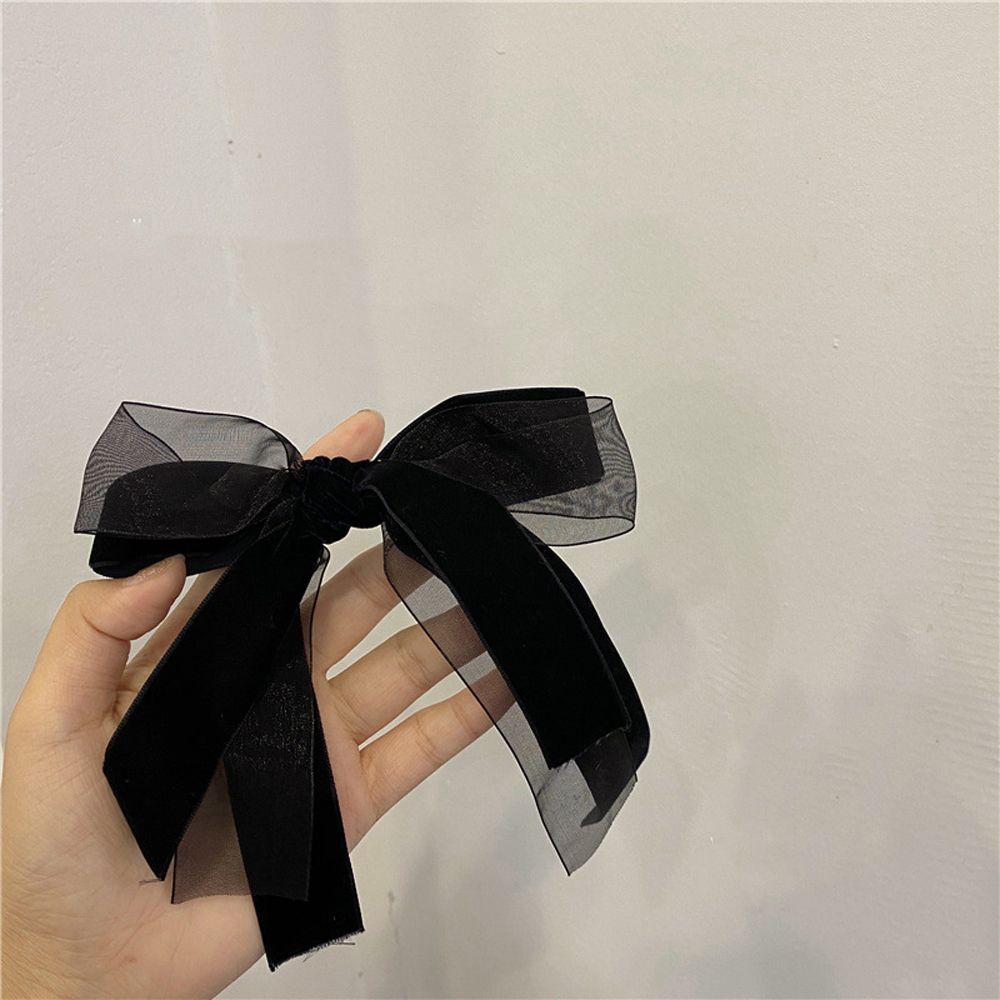 Французская лента Винтаж ретро бант головной убор корейский стиль шпилька бархатная веревка для волос женская заколка для волос