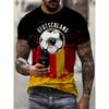 Футболки с флагом Германии, футболки для мужчин, 3D-принт с изображением немецкой национальной эмблемы, свободные топы с круглым вырезом, спортивная форма, футболки с коротким рукавом
