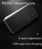 Для Model 3 Y Аксессуары USB Разветвитель Хаб HUB Док-станция Скоростной Хаб