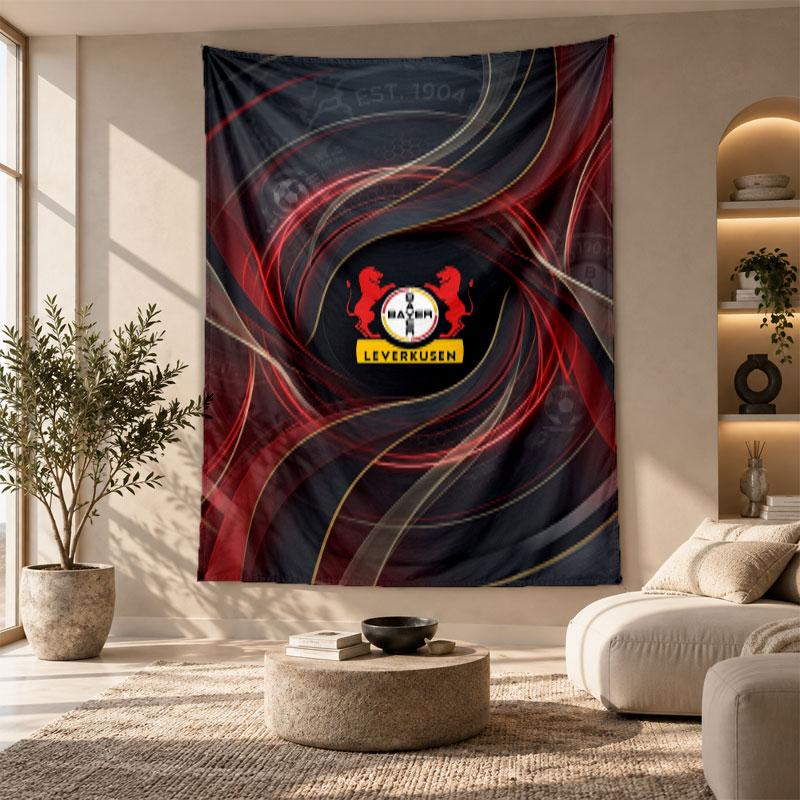 Decorative Tapestry,Bayer Leverkusen Football Printed Wall Art, Lightweight Wall Hanging For Bedroom Background