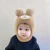 Cartoon Outdoor Knit Wool Bomber Hats Baby Autumn Winter Thick Warm Hats Caps for Newborn Infant Toddler