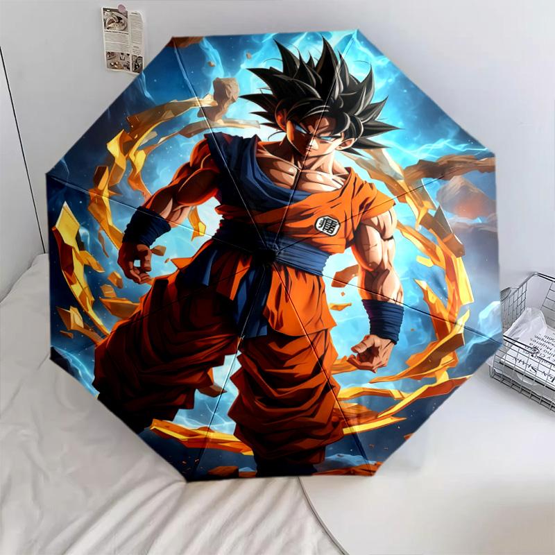 1 шт. Автоматический складной зонт - Узор Dragon Ball Super Портативный складной дизайн с 8 спицами Рождественские и Новогодние подарки