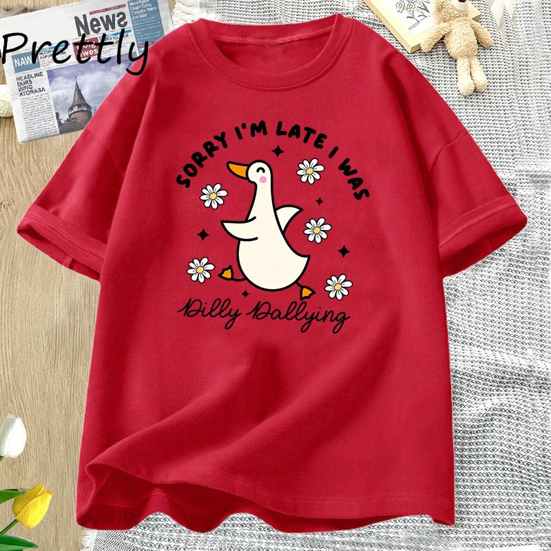 Kids T Shirt Funny Goose T-Shirt Graphic Tee Animal Humor Cute Goose Tee Girl Baby 2-14Y Clothing