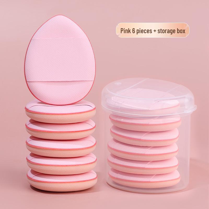 Mini Pink Finger Powder Puff: Dual-Use Air Cushion Makeup Sponge for Wet & Dry Application Without Absorbing Foundation