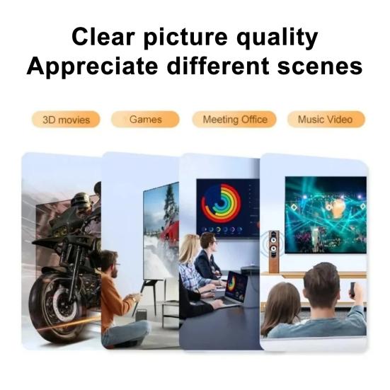 Кабель-адаптер для видео и аудио, совместимый с 1080P HD, поддерживающий 4K@30Hz, высокая четкость, для ТВ-дисплея, проектора, ноутбука, кабель-конвертер, компьютерные аксессуары