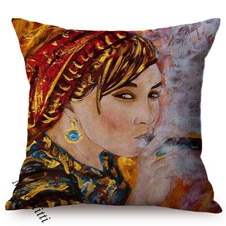Ballet Girls Oil Painting Art Home Decoration Sofa Pillow Case Sexy Woman Portrait Impressionism Painting Style Cushion Cover