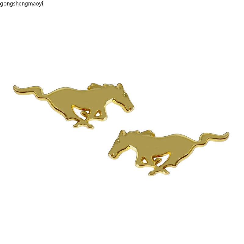 Стайлинг автомобиля 2 штуки 3D Металлические наклейки логотип конных скачек эмблема на боковину автомобиля наклейка на багажник подходит для Ford Mustang Shelby GT 350 500 Cob