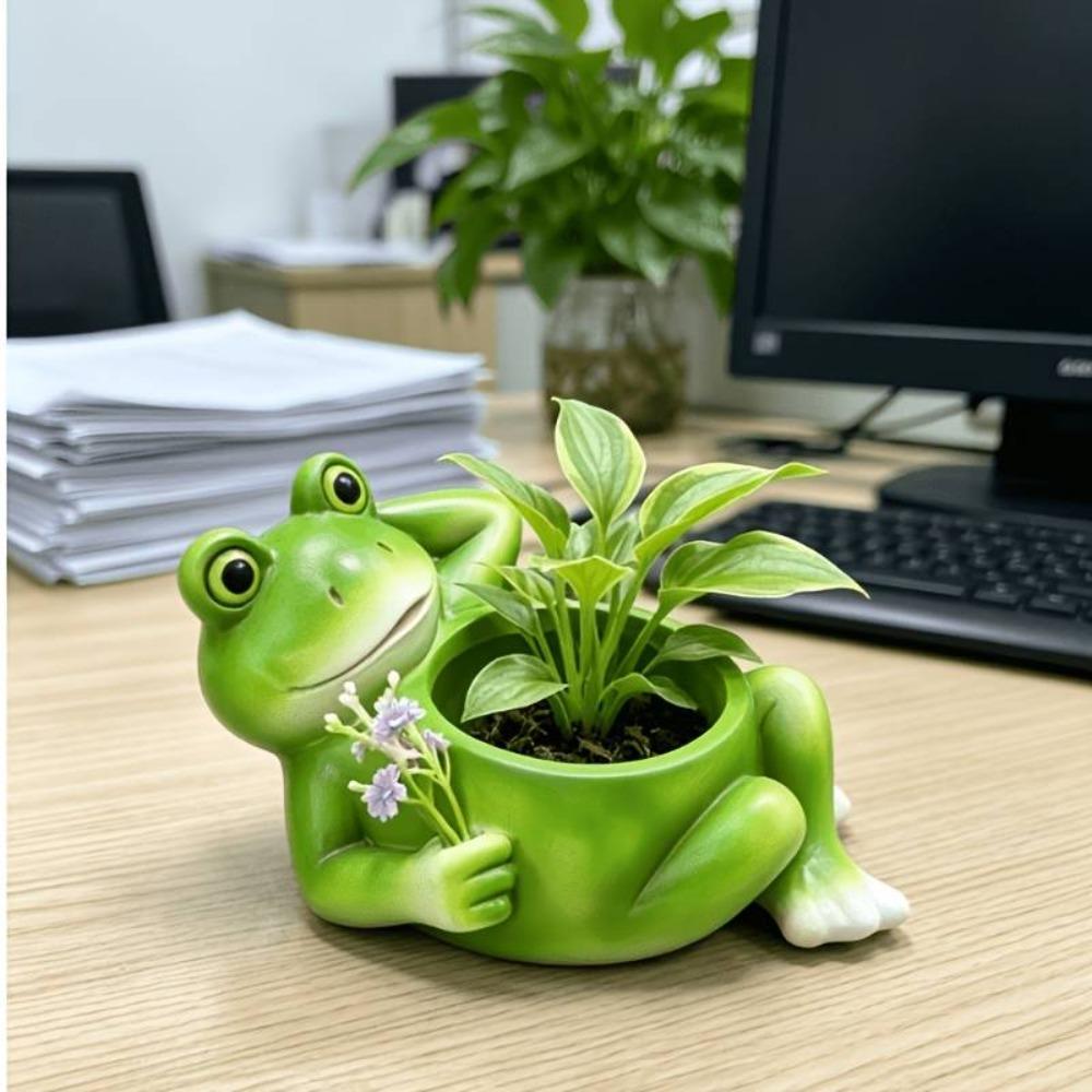 Decorative Succulent Planter Resin Plant Holder Creative Flower Container  Office