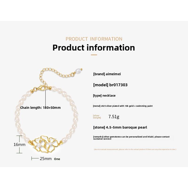Meier New arrivalaccessible luxuryniche style pearl bracelet s925 sterling silver bracelet frenchclassy sense bracelet