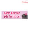 Sad Cat Bestie Driver Please Be Nice Sticker Funny Meme Stickerself Adhesive Learner Driver Sticker Car Accessories 1/10Pcs