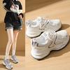 Серый взрыв увеличивает рост и показывает ноги, маленькие кроссовки на толстой подошве в стиле «папины», женские новые осенние 2025, легкие и дышащие спортивные туфли