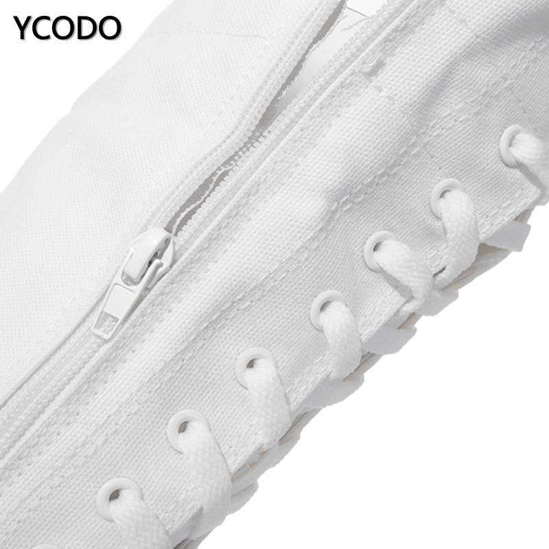 Весенне-осенние женские ботинки, парусиновые сапоги до середины икры, повседневная обувь с высоким берцем, длинные сапоги, удобные ботинки на плоской подошве со шнуровкой, размер 34-43