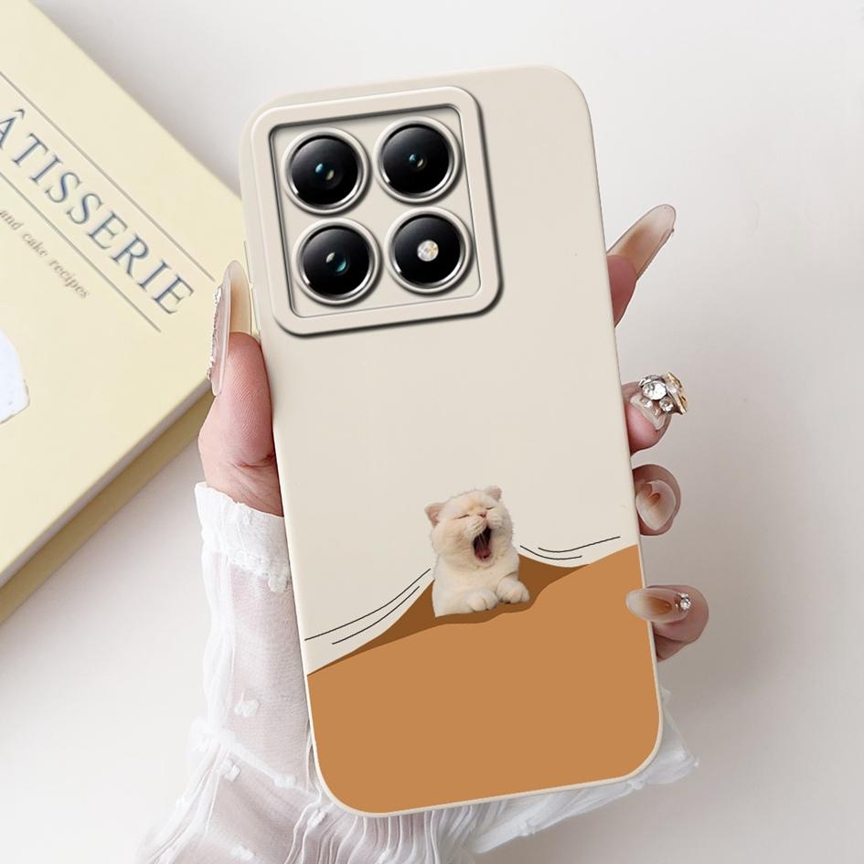Чехол для Xiaomi 14T 14T Pro Чехол Милый Мультяшный Панда Мягкий Жидкий Силикон Ударопрочный Funda Для Xiaomi 14T Pro Mi14TPro 5G Чехол