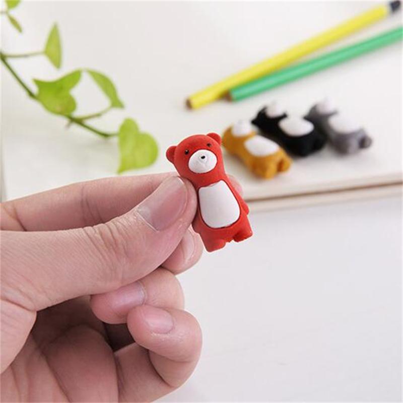 Милый ластик-карандаш Мультяшный ластик в форме стоящего медведя Новинка для детей Школьные принадлежности Студент