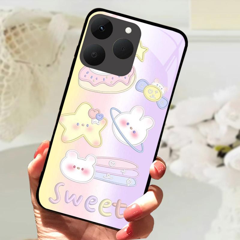 Чехлы для телефона Realme 15T 5G Задняя крышка Fundas Закаленное стекло Ударопрочный чехол Для Realme15T RMX5111 Оболочка Coque Capa Бампер